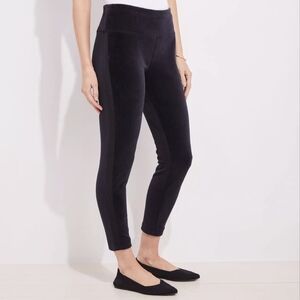 Vineyard Vines Black Corded Velvet  Tuxedo Leggings High-Waisted Stretchy Fit